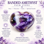 Banded Amethyst palm stone traditional spiritual associations guide