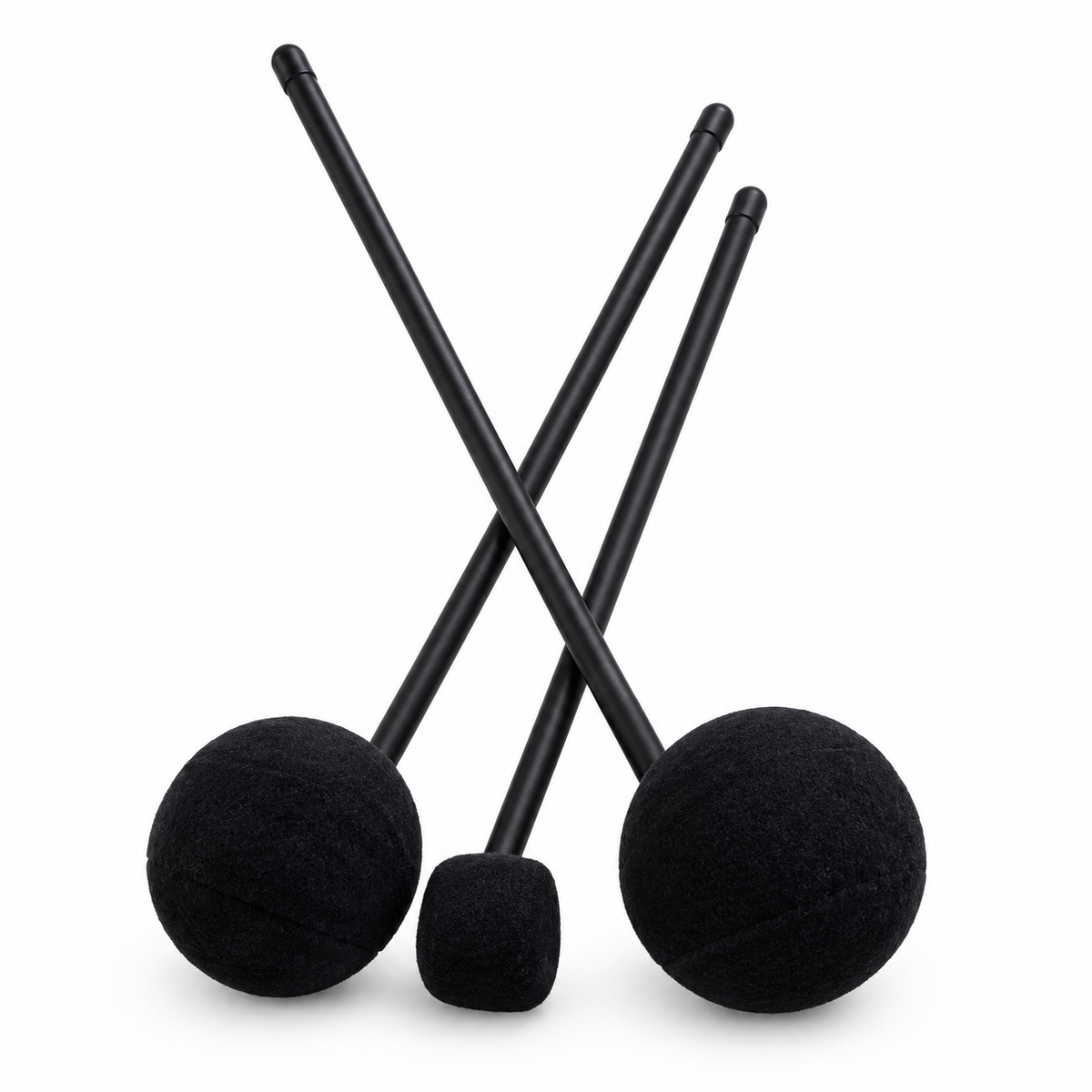 Set of 3 Gong Friction Mallets 51mm, 41mm and 28mm