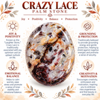 Crazy Lace Agate palm stone traditional spiritual associations guide