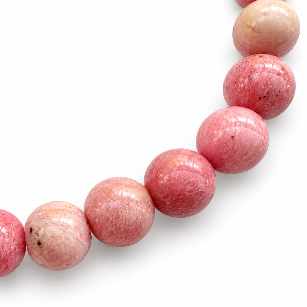 Rhodochrosite Crystal Bracelet – additional jewellery photograph showing gemstone colours and design