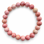 Rhodochrosite Crystal Bracelet – additional jewellery photograph showing gemstone colours and design
