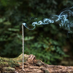 Incense and mindful home ritual inspiration with aromatic sticks and natural materials