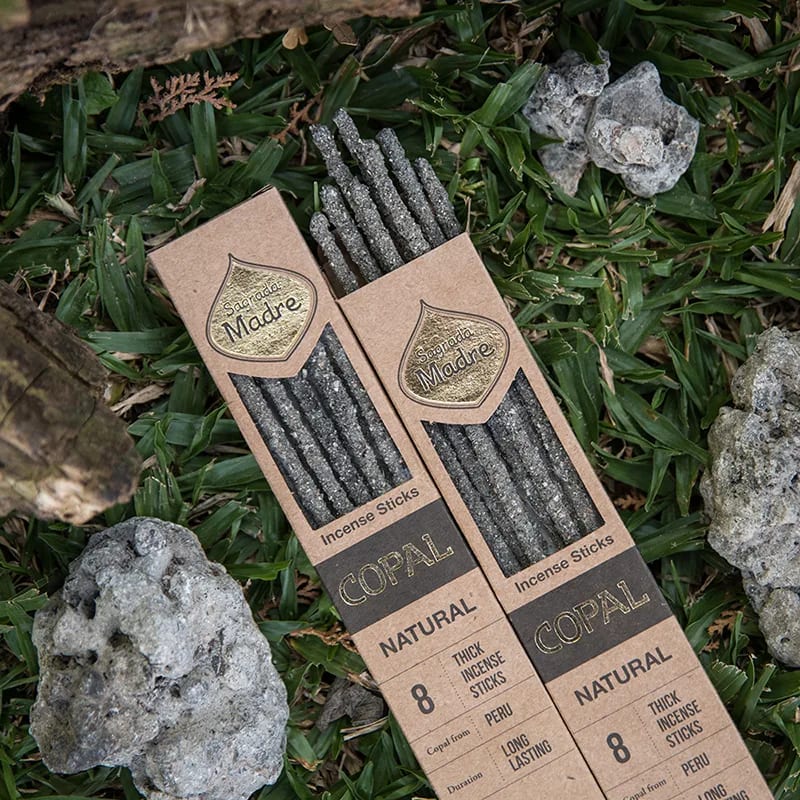 Sagrada Madre Copal incense sticks – product and ritual photography