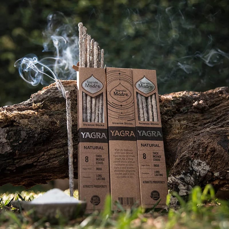 Sagrada Madre Yagra incense sticks – product and ritual photography