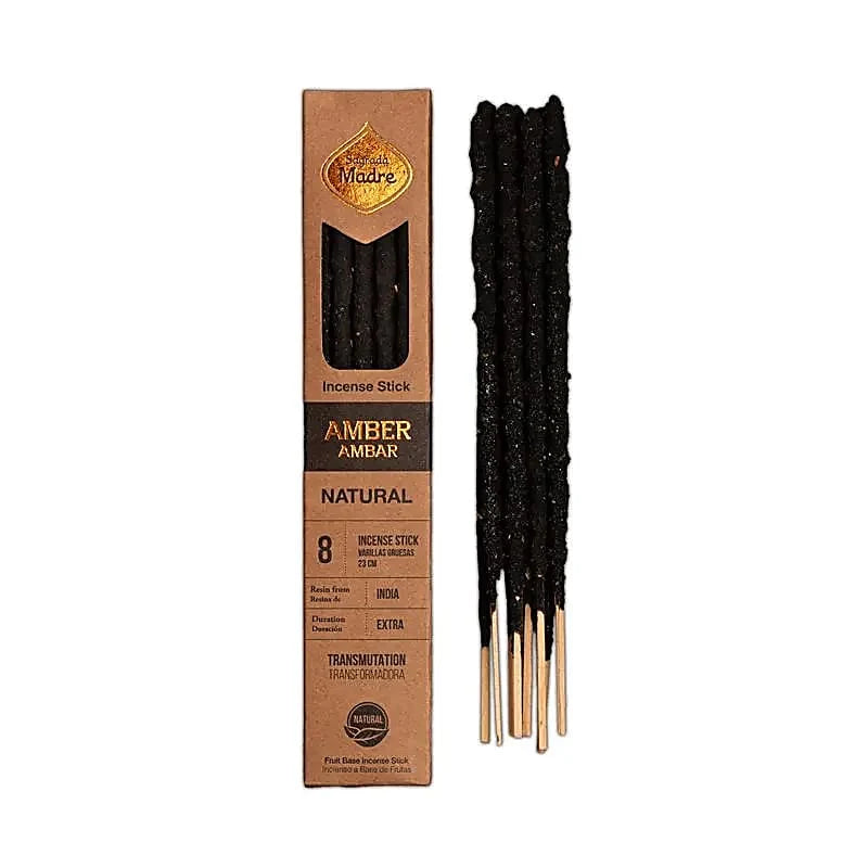 Sagrada Madre Amber incense sticks – product and ritual photography