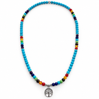 Turquoise Mala Necklace – additional jewellery photograph showing gemstone colours and design
