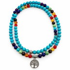 Turquoise Mala Necklace – additional jewellery photograph showing gemstone colours and design
