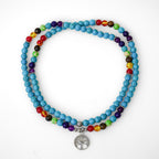 Turquoise Mala Necklace – additional jewellery photograph showing gemstone colours and design