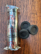 Quick light charcoal for resin incense – product and ritual photography