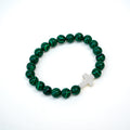Malachite Bead Bracelet with Christian Cross – product photograph of the jewellery