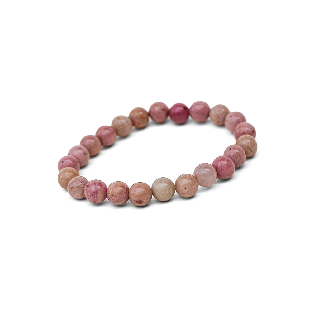 Rhodochrosite Crystal Bracelet – product photograph of the jewellery